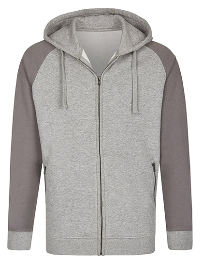 my mate - Men´s Zip Hoody in Heather Grey, Größe 3XL