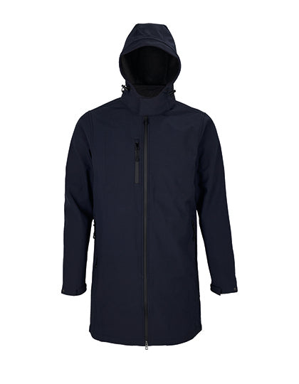 Men´s Long Softshell Coat Achille in Night, Größe 4XL