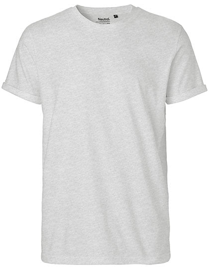 Men´s Roll Up Sleeve T-Shirt in Ash Grey, Größe 3XL