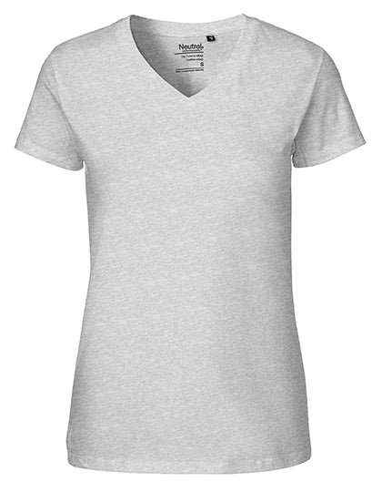 Ladies´ V-Neck T-Shirt in Sport Grey, Größe XS