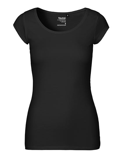 Ladies´ Roundneck T-Shirt in Black, Größe XXL