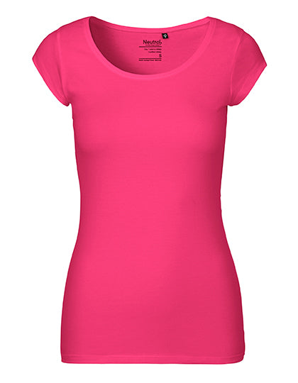 Ladies´ Roundneck T-Shirt in Pink, Größe XXL