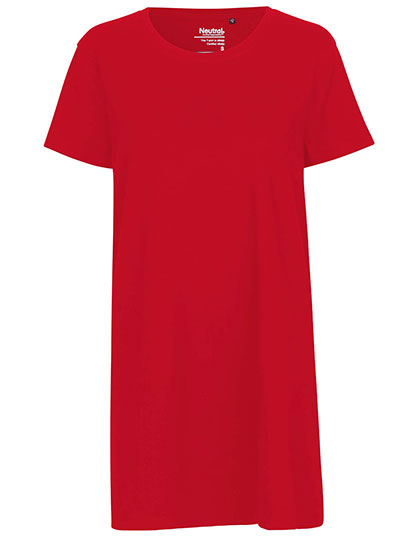 Ladies´ Long Length T-Shirt in Red, Größe XXL