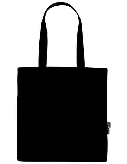 Tiger Cotton Shopping Bag With Long Handles in Black, Größe 38 x 42 cm