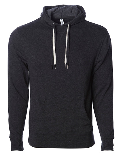 Unisex Midweight French Terry Hooded Pullover in Charcoal Heather, Größe XXL