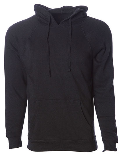 Unisex Midweight Special Blend Raglan Hooded Pullover in Black, Größe 3XL