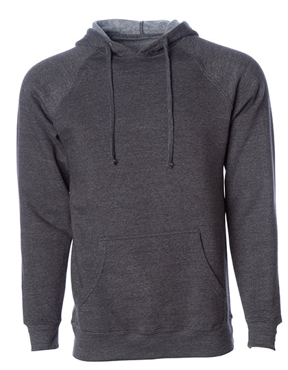 Unisex Midweight Special Blend Raglan Hooded Pullover in Carbon, Größe 3XL