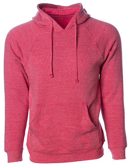 Unisex Midweight Special Blend Raglan Hooded Pullover in Pomegranate, Größe 3XL