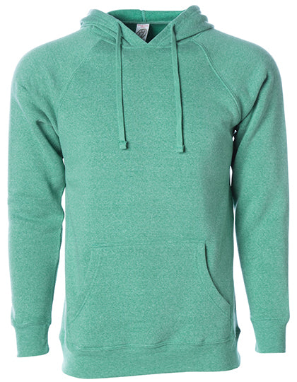 Unisex Midweight Special Blend Raglan Hooded Pullover in Sea Green, Größe 3XL