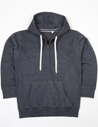 Men´s Superstar Zip-Through Hoodie in Charcoal Grey Melange, Größe XXL