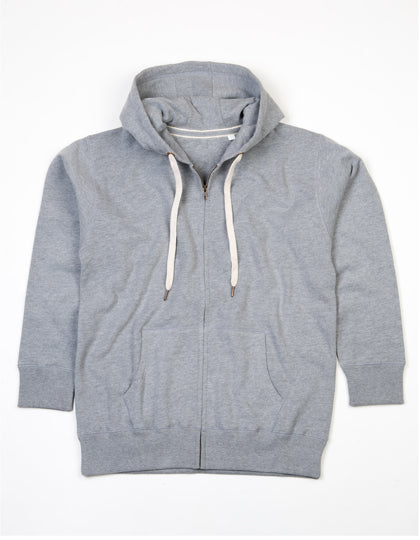 Men´s Superstar Zip-Through Hoodie in Heather Grey Melange, Größe XXL