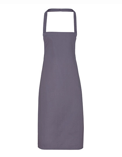 Organic Cotton Bib Apron (No Pocket) in Dark Grey (ca. Pantone 431C), Größe 60 x 87 cm