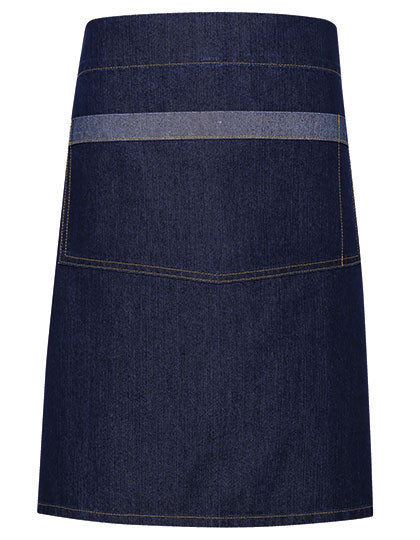 Domain Contrast Denim Waist Apron in Indigo Denim (ca. Pantone 2767C), Größe 70 x 50 cm