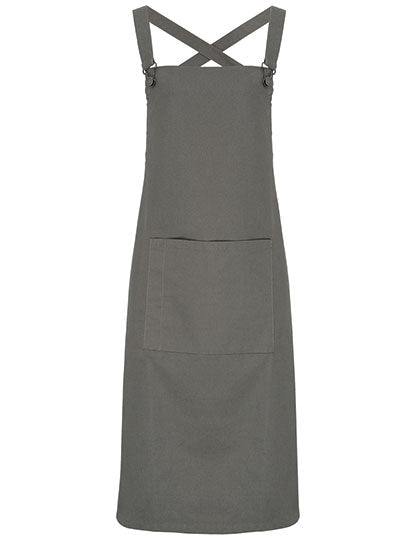 Cross Back Barista Bib Apron in Dark Grey (ca. Pantone 431C), Größe 72 x 86 cm
