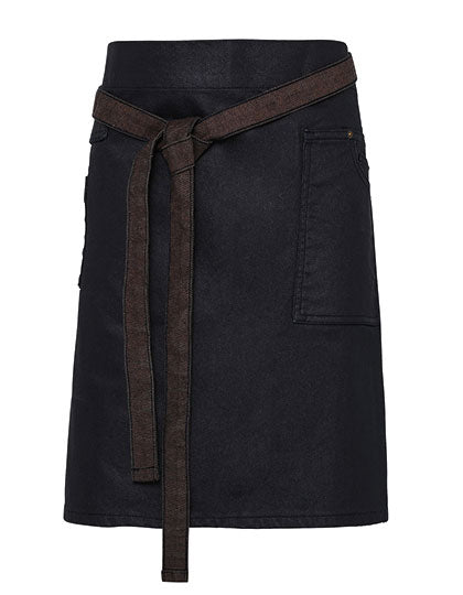 Division Waxed Look Denim Waist Apron in Indigo (ca. Pantone 2380C), Größe 70 x 50 cm