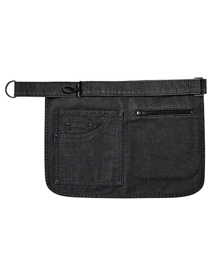 Metro Utility Hip Apron in Black Denim (ca. Pantone 426C), Größe 31 x 32 cm