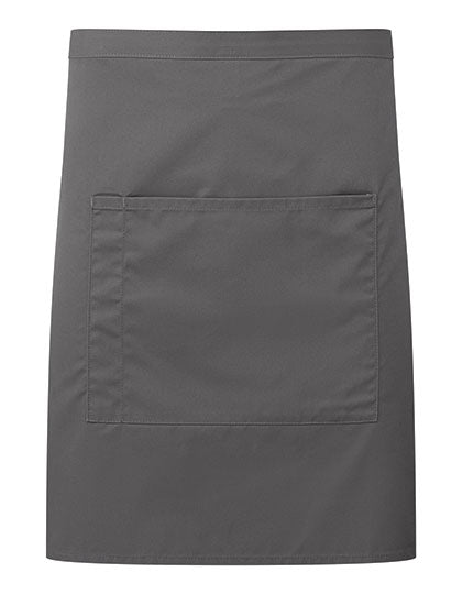 Colours Mid Length Apron with Pocket in Dark Grey (ca. Pantone 425C), Größe 70 x 50 cm