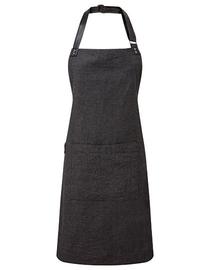 Annex Oxford Bib Apron in Black (ca. Pantone Black C), Größe 72 x 86 cm