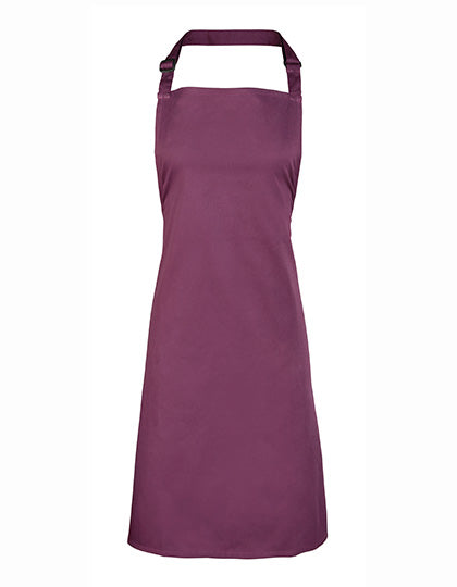 Colours Collection Bib Apron in Aubergine (ca. Pantone 5115C), Größe 72 x 86 cm