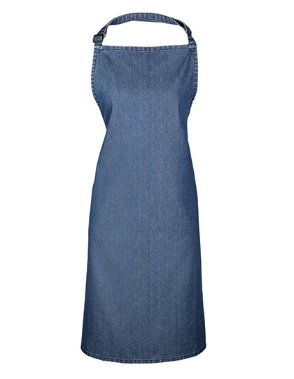 Colours Collection Bib Apron in Indigo Denim (ca. Pantone 2767C), Größe 72 x 86 cm