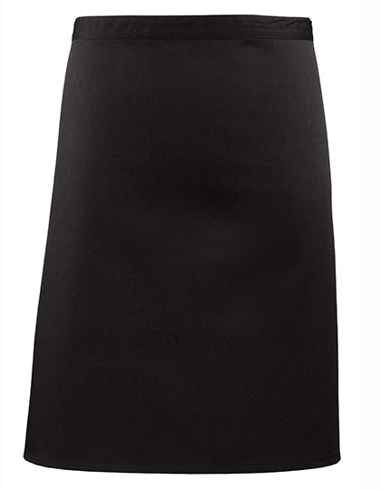 Colours Collection Mid Length Apron in Black (ca. Pantone Black C), Größe 70 x 50 cm
