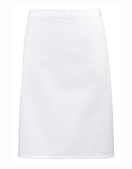 Colours Collection Mid Length Apron in White, Größe 70 x 50 cm
