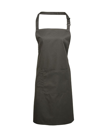 Colours Collection Bib Apron With Pocket in Dark Grey (ca. Pantone 431C), Größe 72 x 86 cm