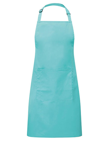 Colours Collection Bib Apron With Pocket in Duck Egg Blue (ca. Pantone 7466C), Größe 72 x 86 cm