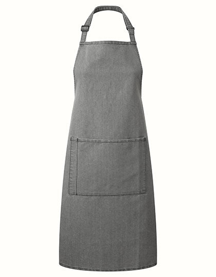 Colours Collection Bib Apron With Pocket in Grey Denim (ca. Pantone Cool Gray 10C), Größe 72 x 86 cm