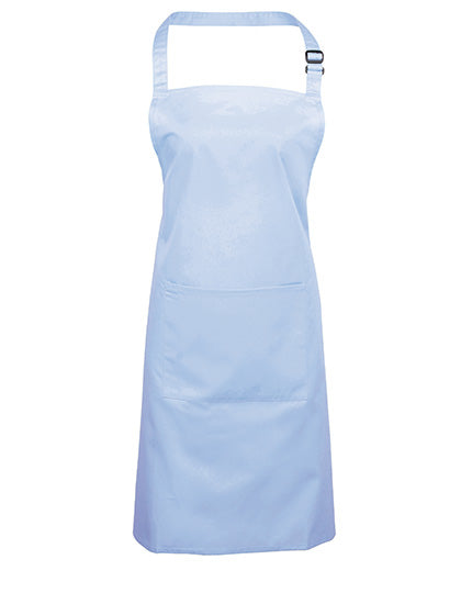 Colours Collection Bib Apron With Pocket in Light Blue (ca. Pantone 2708C), Größe 72 x 86 cm