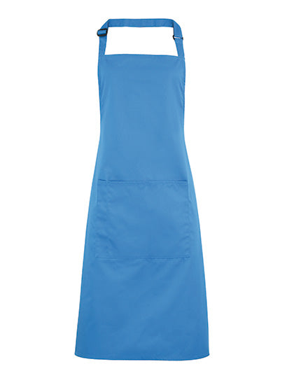 Colours Collection Bib Apron With Pocket in Sapphire (ca. Pantone 300C), Größe 72 x 86 cm