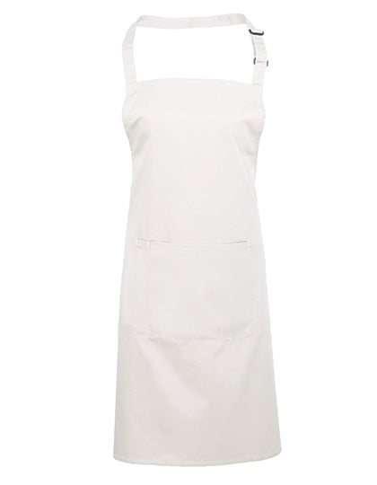 Colours Collection Bib Apron With Pocket in White, Größe 72 x 86 cm