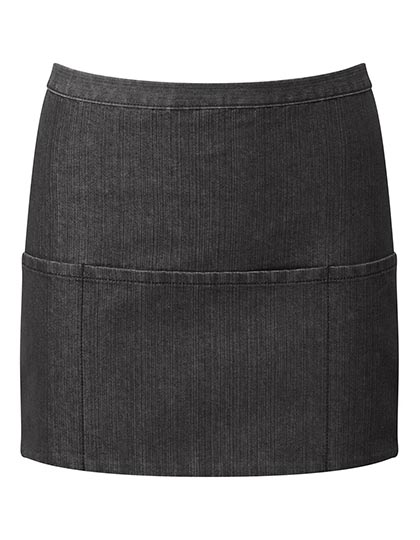 Colours Collection 3-Pocket Apron in Black Denim (ca. Pantone 532C), Größe 60 x 33 cm
