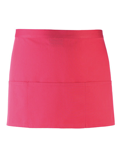 Colours Collection 3-Pocket Apron in Hot Pink (ca. Pantone 214C), Größe 60 x 33 cm