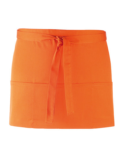 Colours Collection 3-Pocket Apron in Orange (ca. Pantone 1655C), Größe 60 x 33 cm