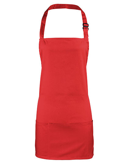 ‘Colours’ 2 in 1 Apron in Red (ca. Pantone 201C), Größe 60 x 62 cm