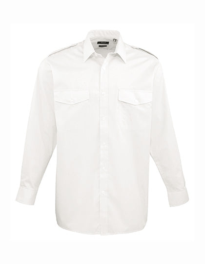 Pilot Shirt Long Sleeve in White, Größe 56 (23)