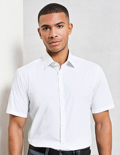 Men´s Stretch Fit Poplin Short Sleeve Cotton Shirt