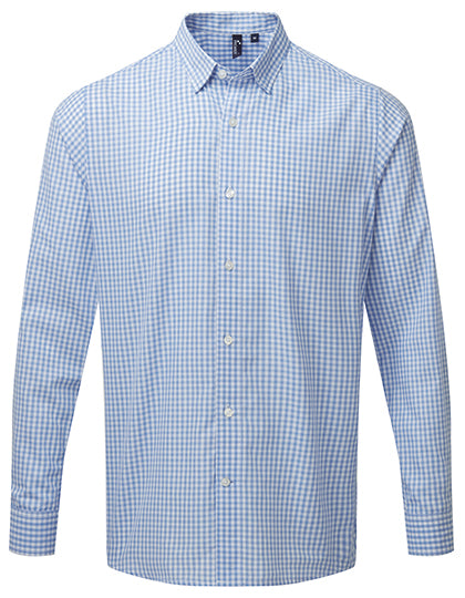 Men´s Maxton Check Long Sleeve Shirt in Light Blue (ca. Pantone 2707C), Größe 3XL
