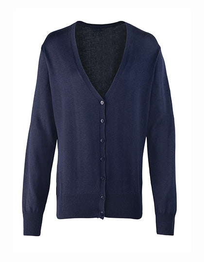 Women´s Button Through Knitted Cardigan in Navy (ca. Pantone 2378C), Größe 5XL (24)