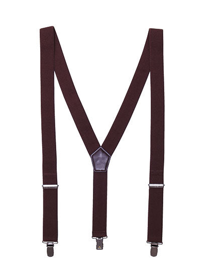 Clip On Trousers Braces/Suspenders in Brown, Größe One Size