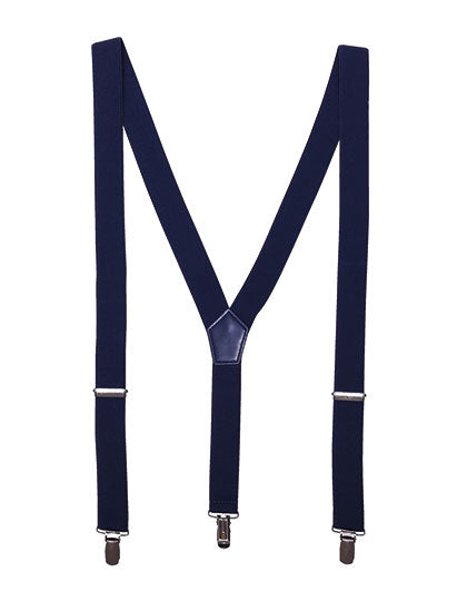 Clip On Trousers Braces/Suspenders in Navy (ca. Pantone 2378C), Größe One Size