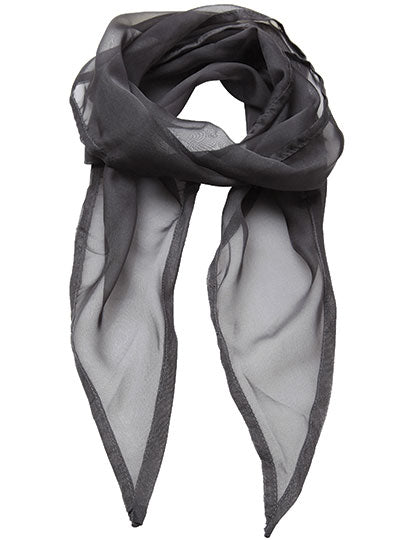 Women´s Colours Collection Chiffon Scarf in Dark Grey (ca. Pantone 431C), Größe 98 x 16,5 cm