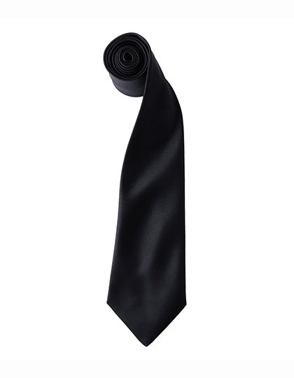Colours Collection Satin Tie in Black (ca. Pantone Black C), Größe 144 x 8,5 cm