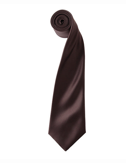 Colours Collection Satin Tie in Brown (ca. Pantone 476C), Größe 144 x 8,5 cm