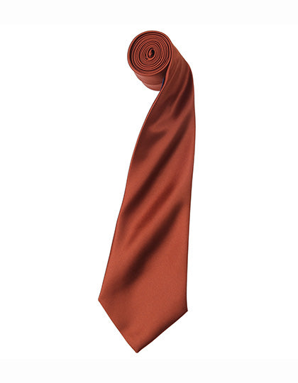 Colours Collection Satin Tie in Chestnut (ca. Pantone 7525C), Größe 144 x 8,5 cm