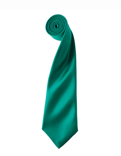 Colours Collection Satin Tie in Emerald (ca. Pantone 341C), Größe 144 x 8,5 cm