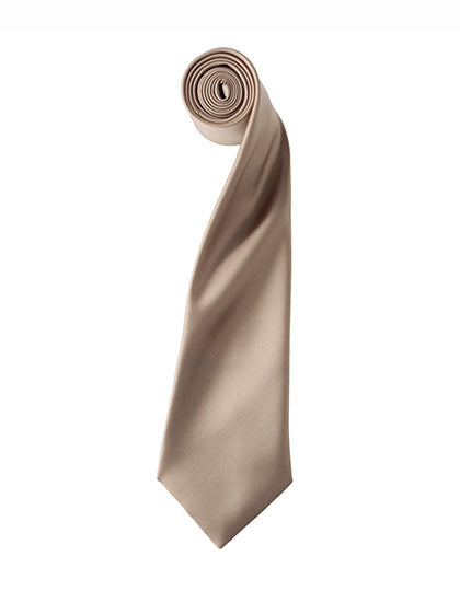 Colours Collection Satin Tie in Khaki (ca. Pantone 7503C), Größe 144 x 8,5 cm