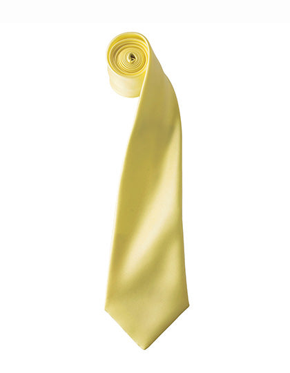 Colours Collection Satin Tie in Lemon (ca. Pantone 127C), Größe 144 x 8,5 cm