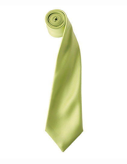 Colours Collection Satin Tie in Lime (ca. Pantone 382C), Größe 144 x 8,5 cm
